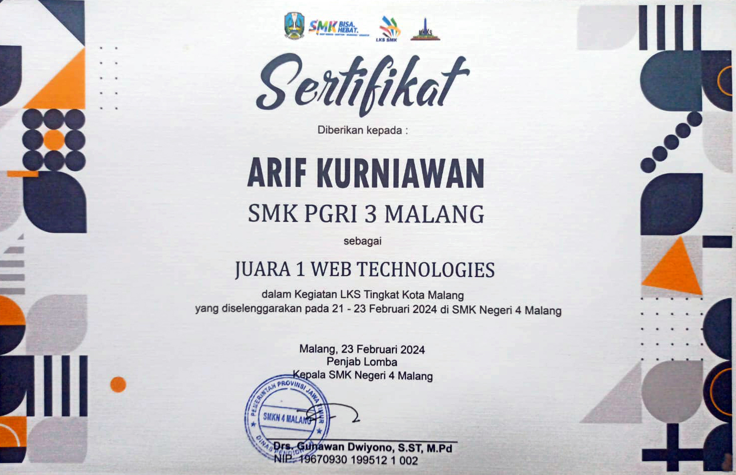 LKS Kota Malang 2024 Juara I