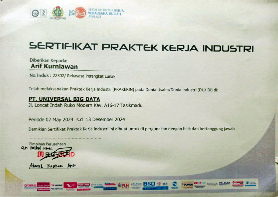 Praktik Kerja Lapangan (PKL) UBIG 2023-2024